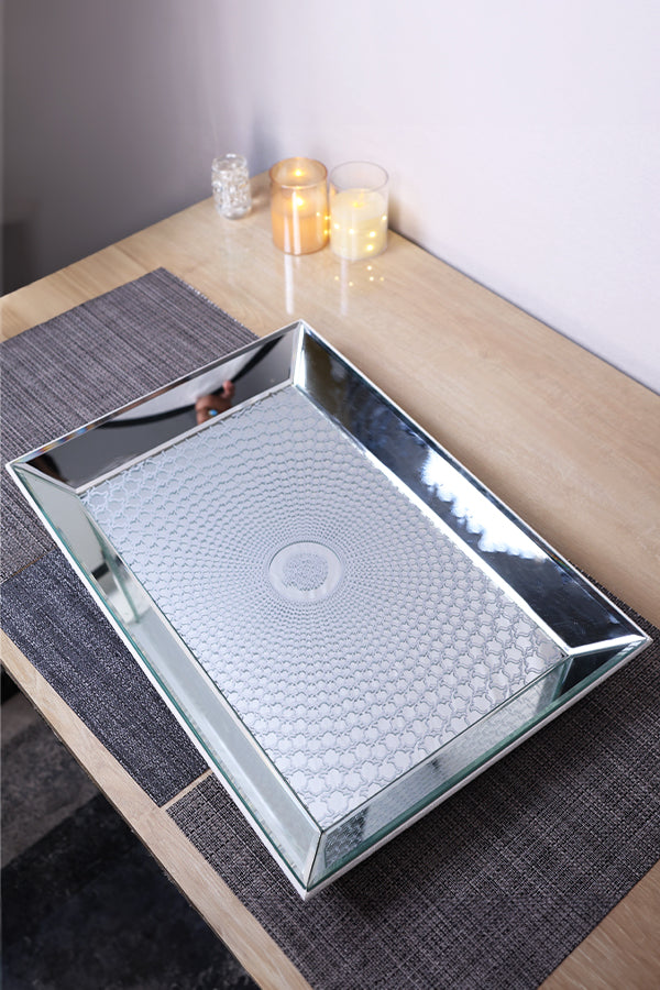 Opal Ivory Radiance Mirrored Tray