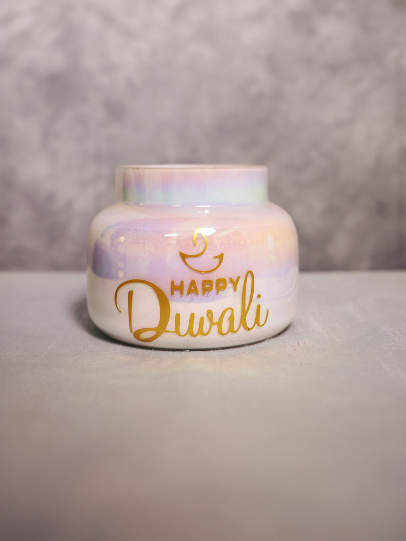 Happy Diwali Handi Candle