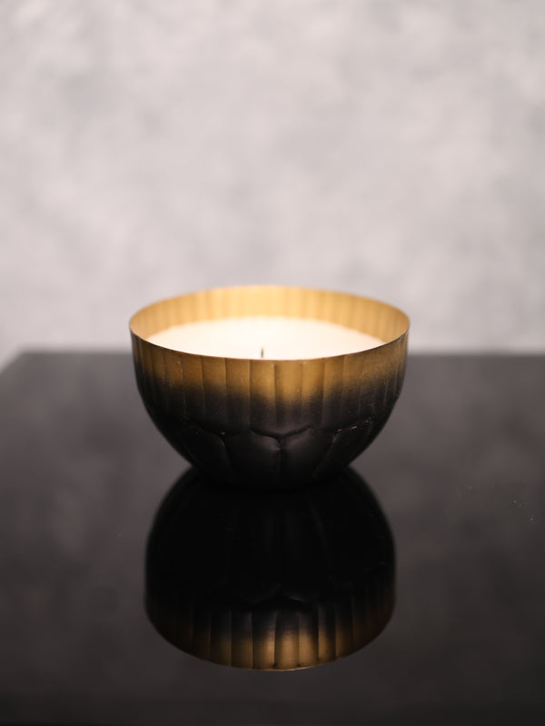 Ombre Black and Gold Candle