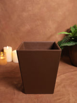 Brown Leather Dustbin