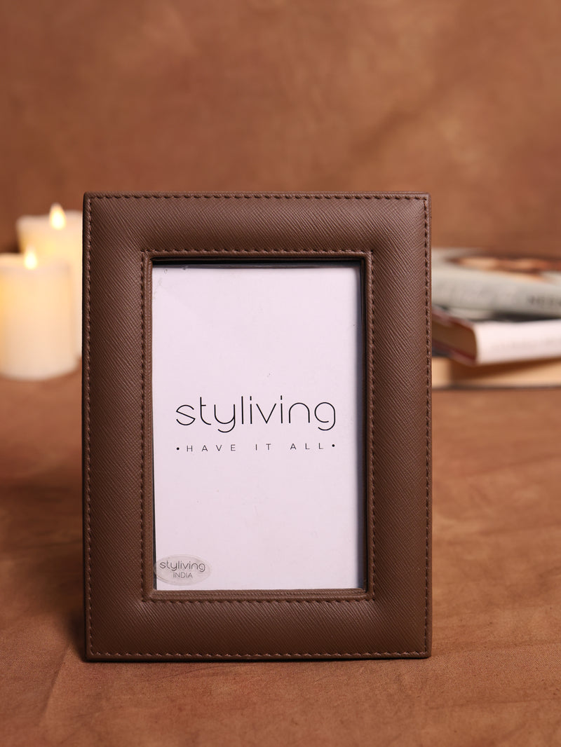 Brown Leather Photo Frame