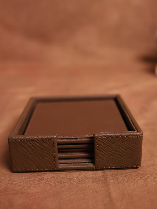 Brown Leather Coaster