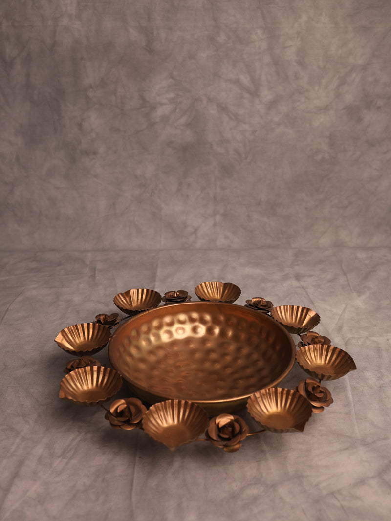 Misbah Gold Plated Diya Holder