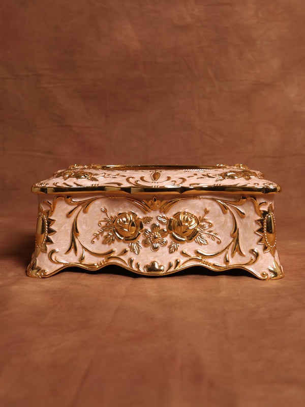 Genevieve Gold Tissue Box