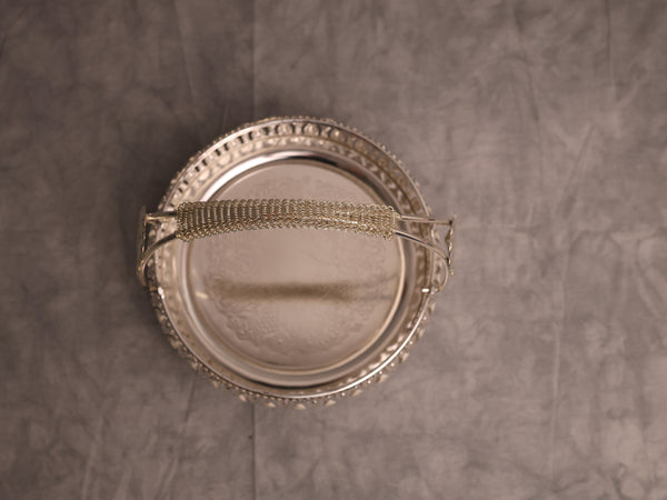 Silver Round Basket