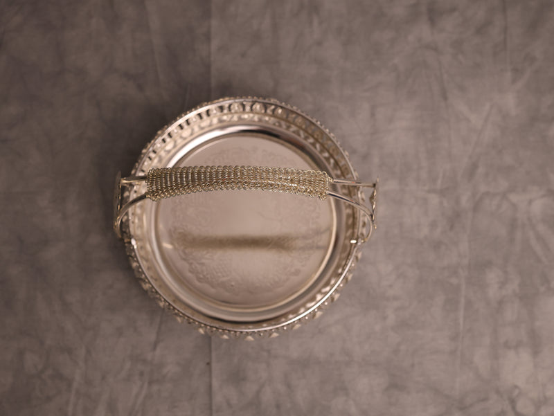 Silver Round Basket