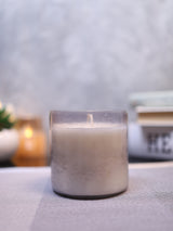 Grey Glass Candle