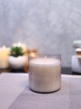 Grey Glass Candle