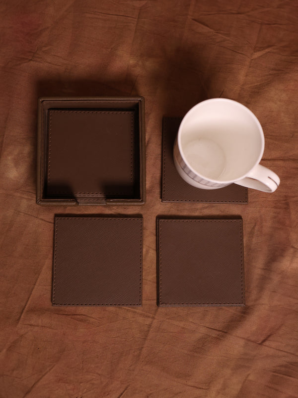 Leather Coasters Set