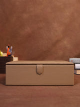 Leather Beige Tissue Box