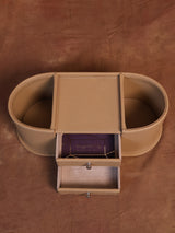 Leather Office Organizer Beige