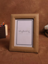 Leather Beige Photo Frame