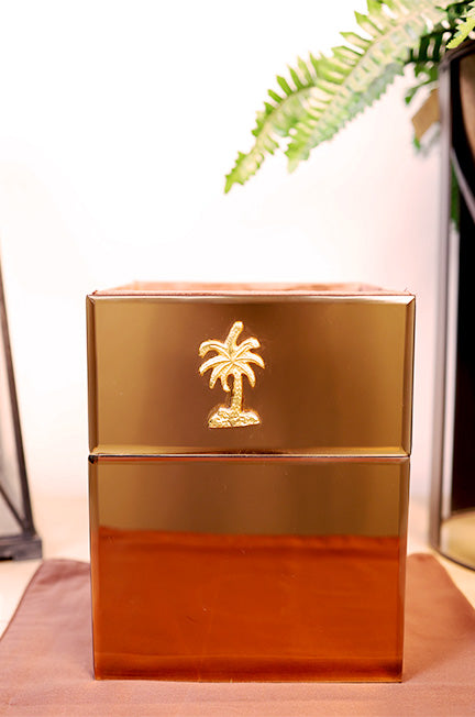 Copper coconut Tree Dustbin