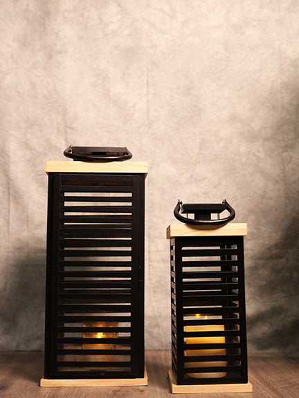 Metal Jaali Lantern Set