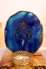 Agate Ganesh with T-Light Holder