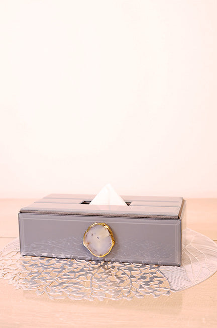 Grey Agate Tissue Box