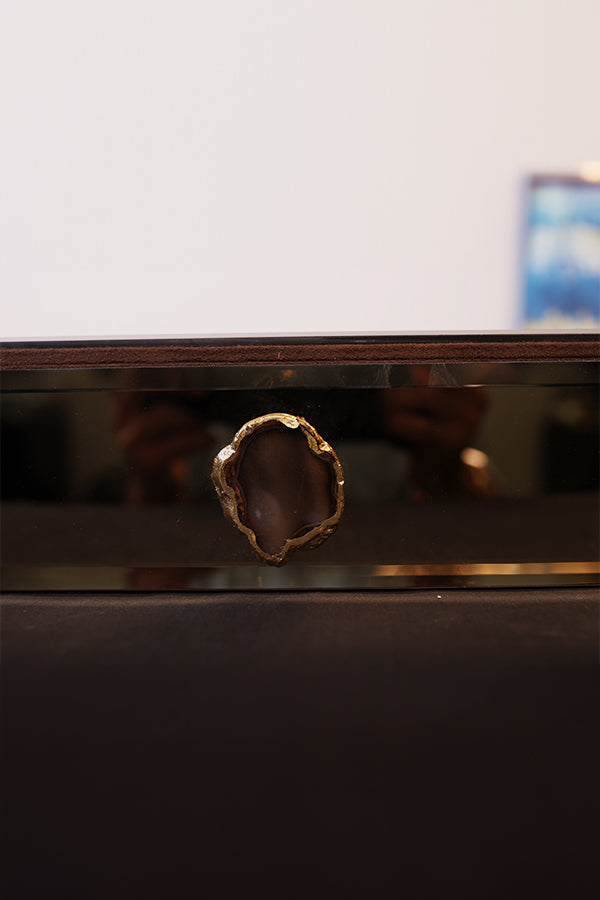 Brown Mirror Agate Tissue-Box